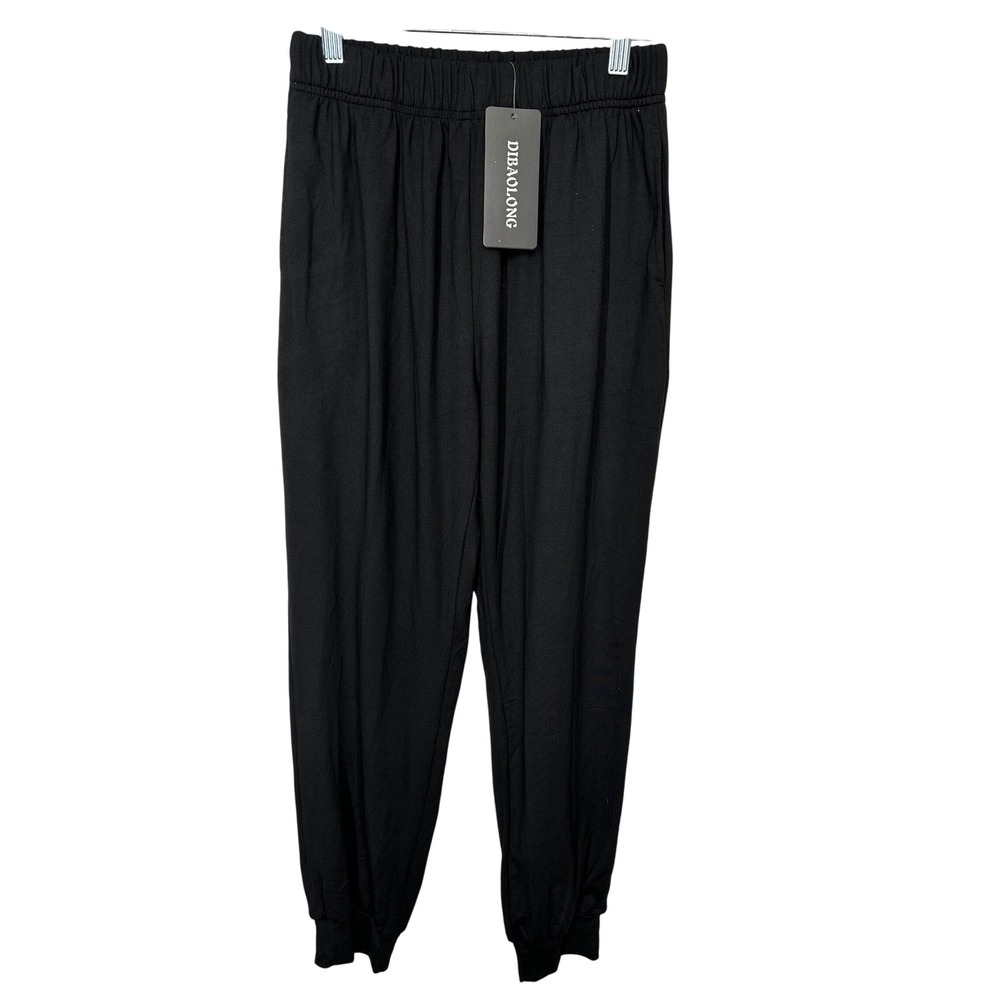 Dibaolong Women's Soft Yoga Pant Workout Joggers Black Size Small NWT